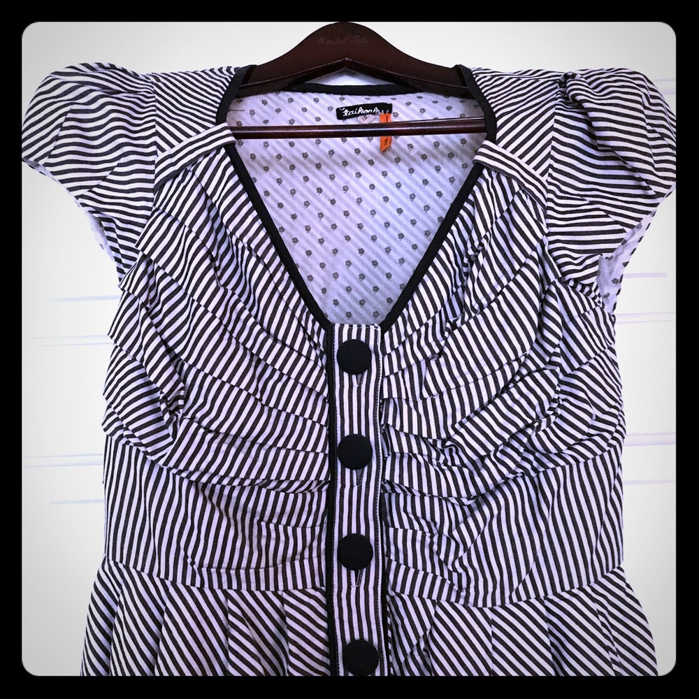 NWOT Taikonu Anthropologie Ruched Pinstripe Jacket